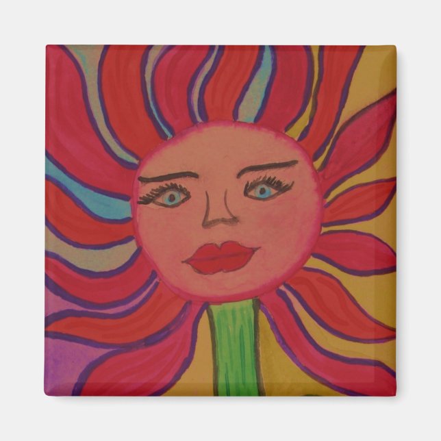 Sonnenblumenmagnet Magnet (Vorne)