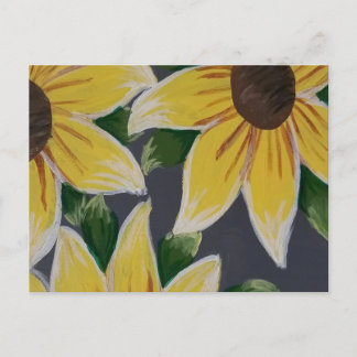 Sonnenblumenmalerei - Einzigartiges Niedliches Fam Ankündigungspostkarte