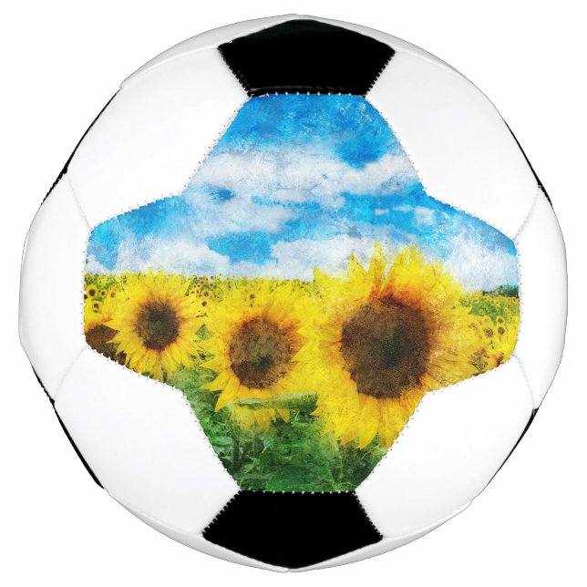 Sonnenblumenmalerei Fußball (Vorderseite)