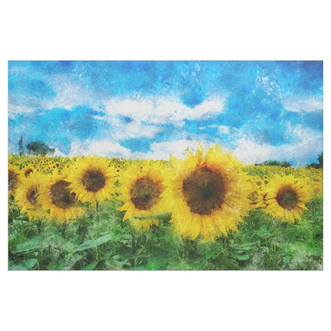 Sonnenblumenmalerei Stoff (Yard (91,4 cm))