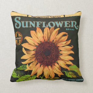Sonnenblumenmarken Orangenfruchtkäfigmarke Kissen