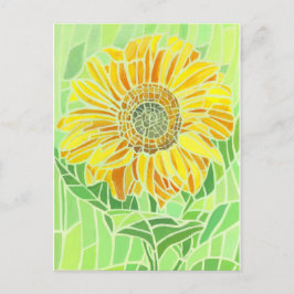 Sonnenblumenmosaikdesign Postkarte