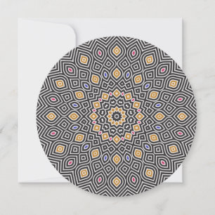 Sonnenblumenmosaikkarte in Gold und Schwarz Dankeskarte