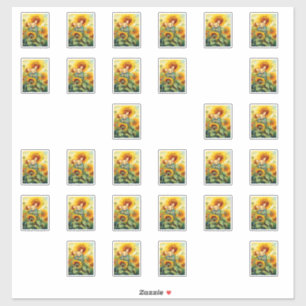 Sonnenblumenmouse Aufkleber