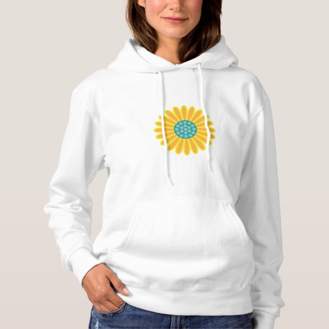 Sonnenblumenmuster | Lebhaftes Sommerblumendesign Hoodie (Vorderseite)