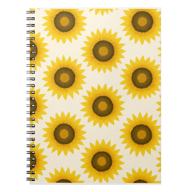 Sonnenblumenmuster Notizblock (Vorderseite)