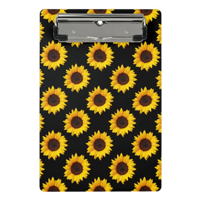 Sonnenblumenmuster Print Mini-Zwischenablage Mini Klemmbrett (Vorderseite)