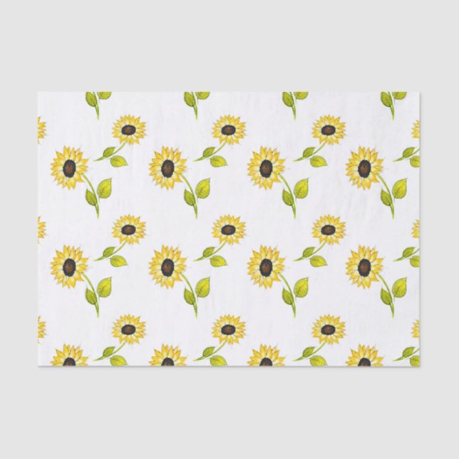 Sonnenblumenmuster Seidenpapier (Vorderseite)