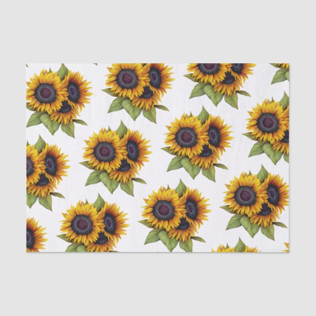Sonnenblumenmuster Seidenpapier (Vorderseite)