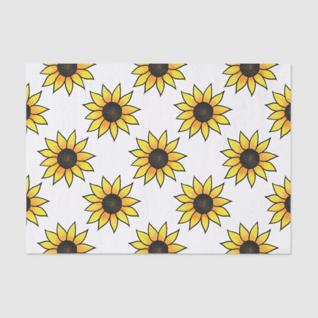 Sonnenblumenmuster Seidenpapier (Vorderseite)