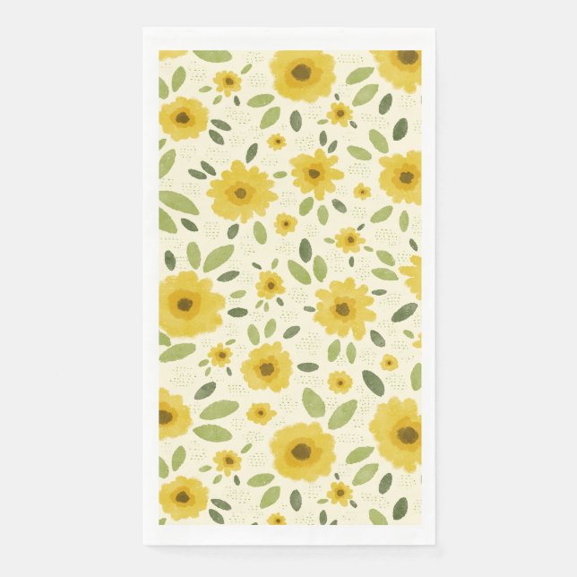 Sonnenblumenmuster Serviette (Vorderseite)