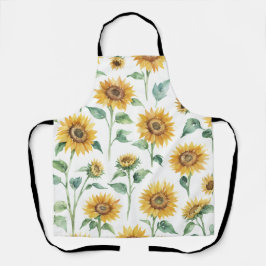 Sonnenblumenmuster Wasserfarbe Botanisch Schürze