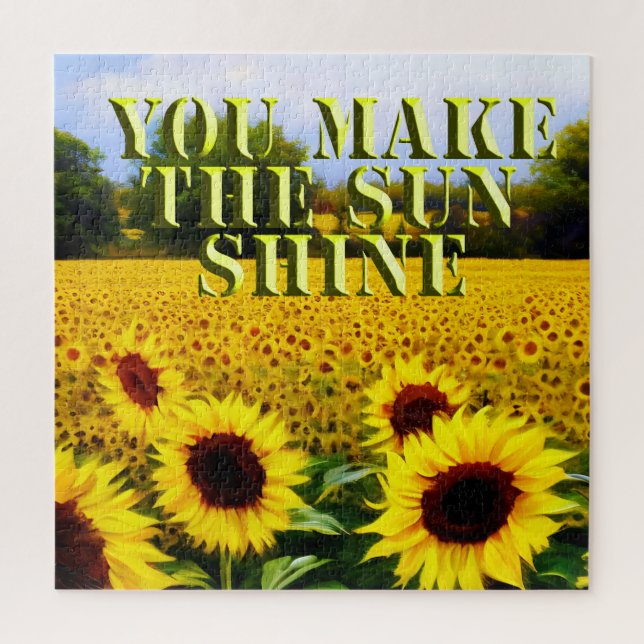 Sonnenblumenölfarbe, Sonnenschein-Puzzle (Vertikal)