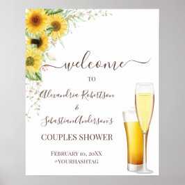 Sonnenblumenpaare Hochzeitssymbol Poster