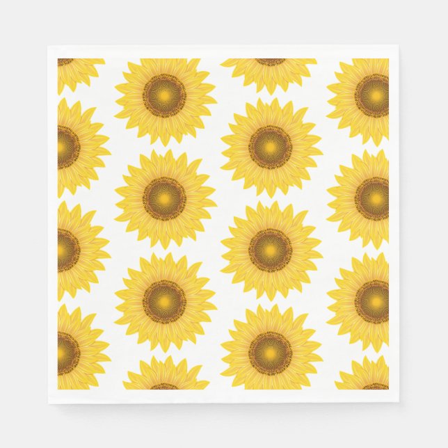 Sonnenblumenpapier Napkins Serviette (Vorderseite)