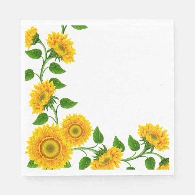 Sonnenblumenpapier Napkins Serviette (Vorderseite)