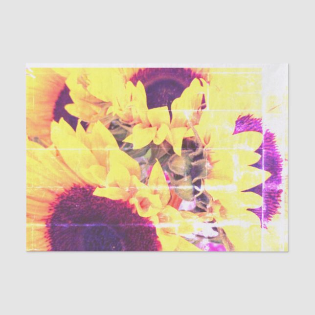 Sonnenblumenpapier Seidenpapier (Vorderseite)
