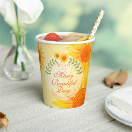 Sonnenblumenpapiertasse Pappbecher