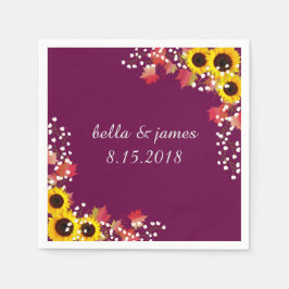 Sonnenblumenplatte Fall Custom Paper Napkins Serviette