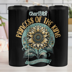 Sonnenblumenprinzessin des Königs Grafik Thermosbecher