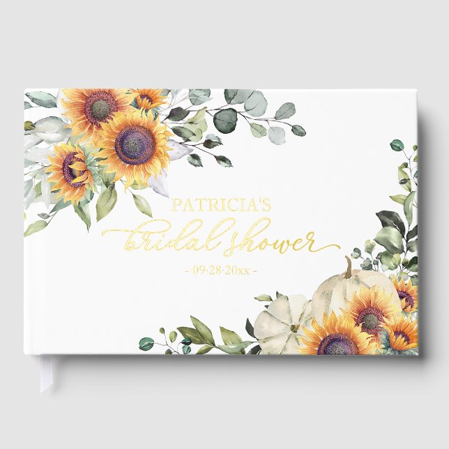 Sonnenblumenpumpenfallen-Brautparty Gästebuch (Vorderseite)