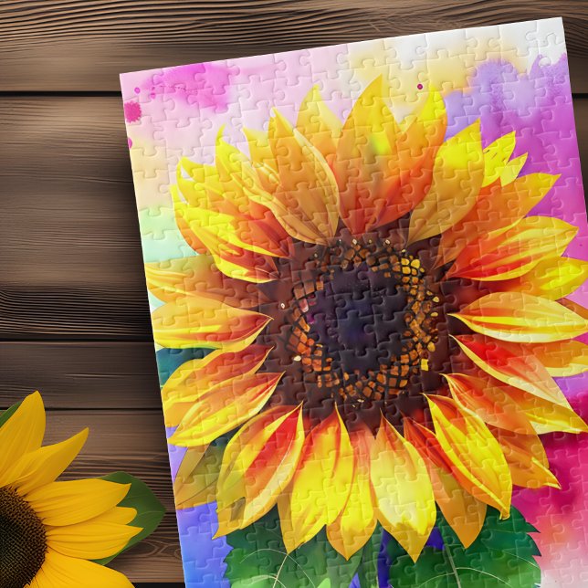 Sonnenblumenpuzzle - Lebhafte Blüten der Freude (Nature's Puzzle, Joyful Muzzle! 🌻🧩)