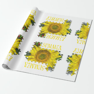 Sonnenblumenrätselbild Geschenkpapier