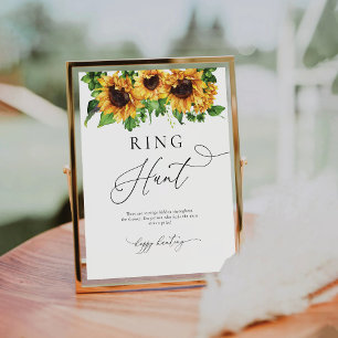 Sonnenblumenring Hunt-Zeichen Sockelschild