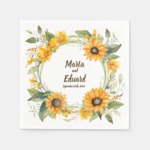 Sonnenblumenring: Personalisierte Hochzeit von Nap