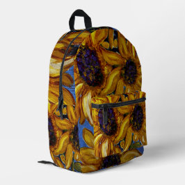 Sonnenblumenrücklage Bedruckter Rucksack