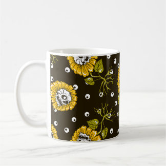 Sonnenblumenschädel: Einzigartiges, nahtloses Must Kaffeetasse