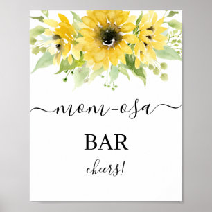 Sonnenblumenschild Mimosa Bar Poster