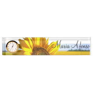Sonnenblumenschild Namensplakette