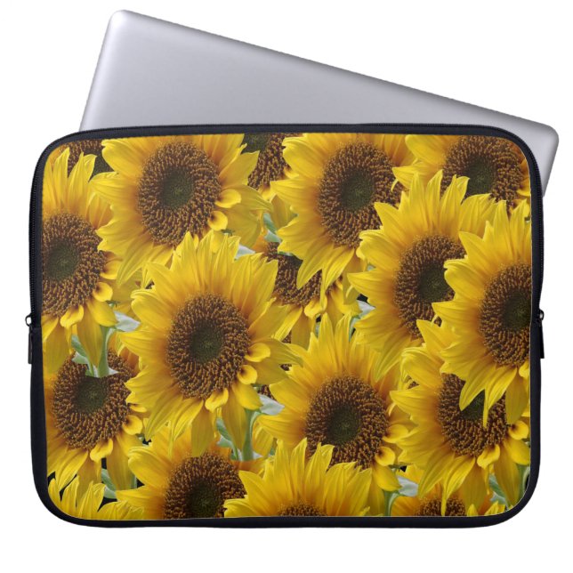 Sonnenblumenschlauch für Ipad Laptopschutzhülle (Vorderseite)