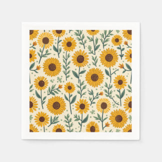 Sonnenblumenservietten. Serviette