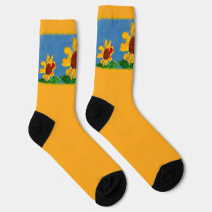Sonnenblumensocken Crew Socken