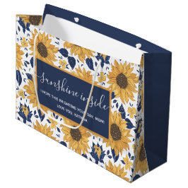 Sonnenblumensonne im Inneren Geschenktasche Große Geschenktüte