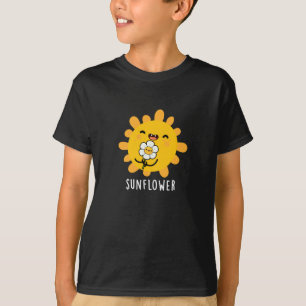 Sonnenblumensonne und Blume blühen dunkel BG T-Shirt