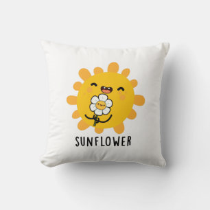 Sonnenblumensonne und Blume Pub Kissen