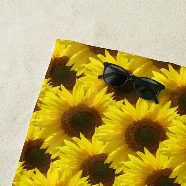 Sonnenblumenspass in der Sonne Strandtuch (Beispiel)