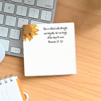 Sonnenblumensprichwörter 31:25 Custom Bible Verse
