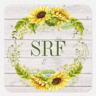 Sonnenblumensticker Quadratischer Aufkleber