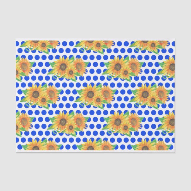 Sonnenblumenstickerei Seidenpapier (Vorderseite)