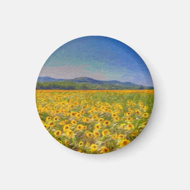 Sonnenblumenstrände Magnet (Vorne)
