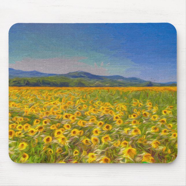 Sonnenblumenstrände Mousepad (Vorne)