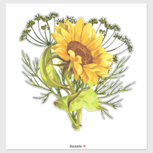 Sonnenblumenstrauch Aufkleber