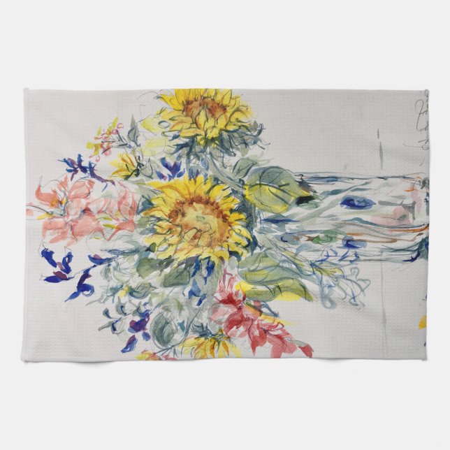 Sonnenblumenstrauß Geschirrtuch (Horizontal)