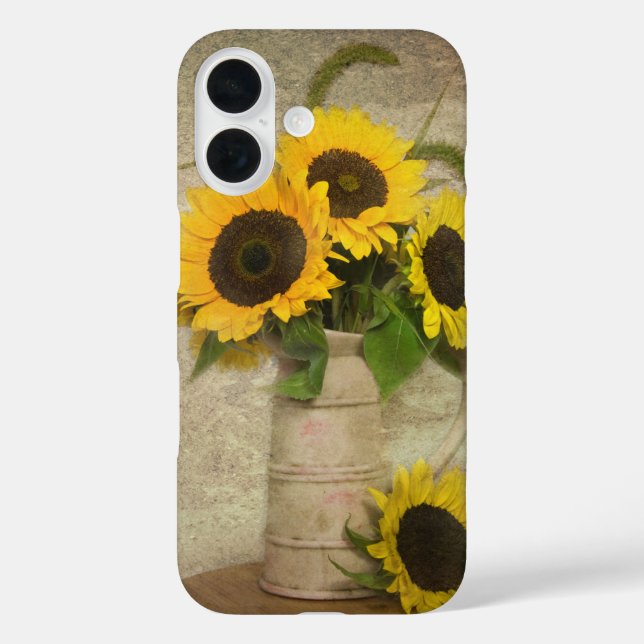 Sonnenblumenstrauß iPhone 16 Hülle (Rückseite)