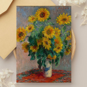 Sonnenblumenstrauß Monet Postkarte