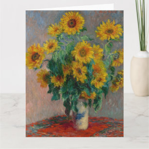 Sonnenblumenstrauß von Claude Monet Karte